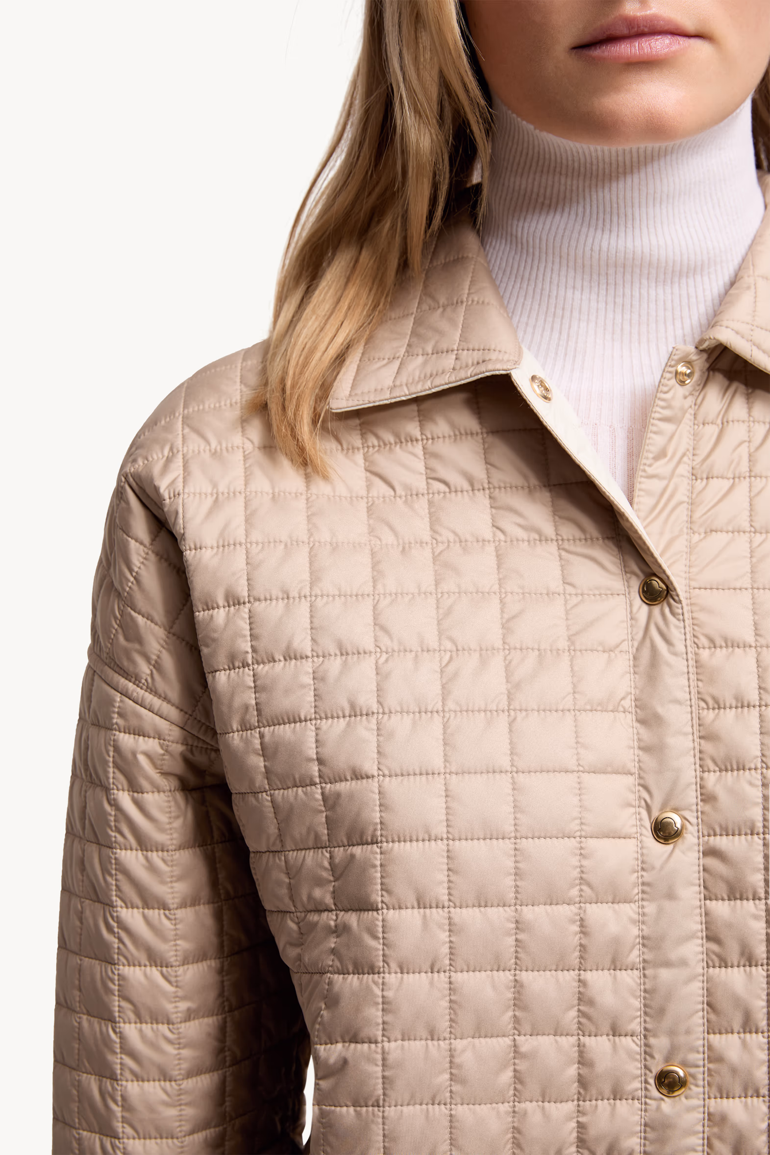 Chemise à matelassage carré Femmes Beige Moncler 9